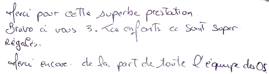 Superbe Prestation !